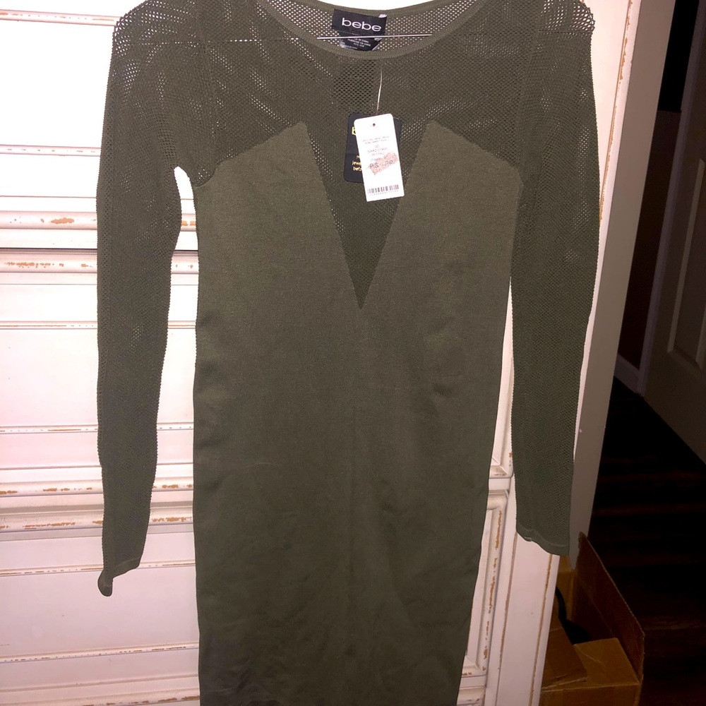 Bebe mesh dress, small, brand new with tags